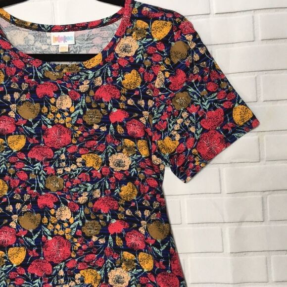 LuLaRoe Carly floral legging material t-shirt dress | Size XXS - Picture 1 of 5